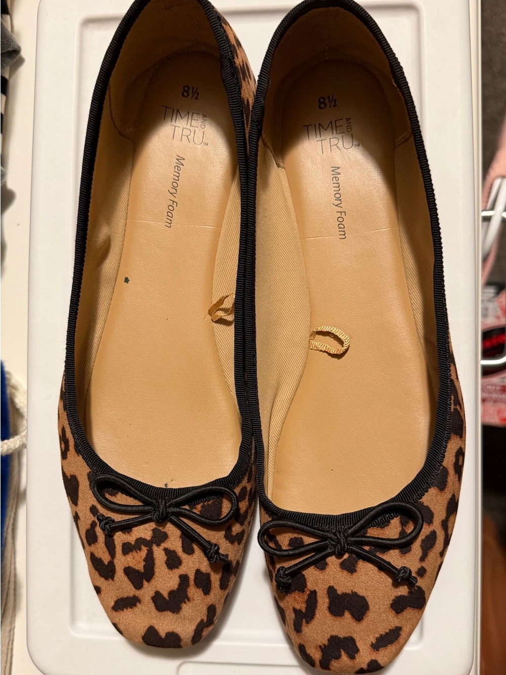 Time and Tru leopard ballet flats. Size 8 1/2. Excellent condition